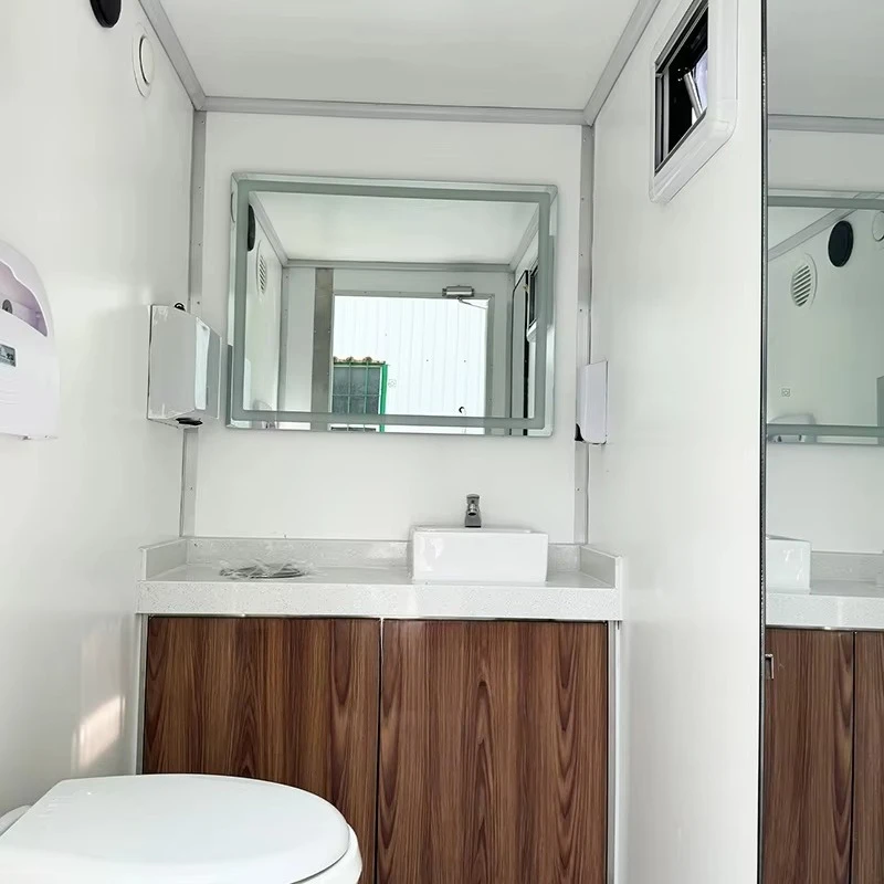 In Stock Luxury Flush Portable Toilets for Outdoor Use Mobile Restroom Trailers by Chinese Manufacturer