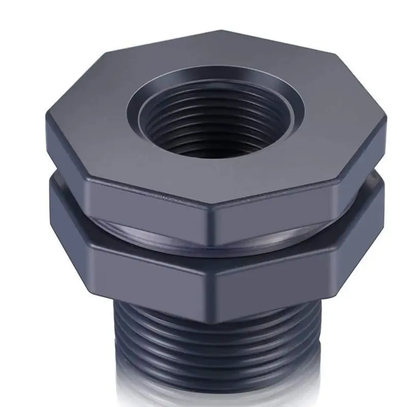 WCS-Home PVC Plastic Water Tank Connector Soild Rain Hose Solid Garden Spigot Adapter Bulkhead Fitting For Aquariums 3/4
