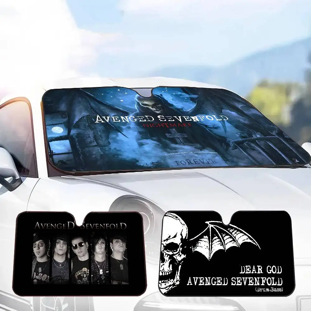 classic A-avenged band S-sevenfold Windshield Sunshade Anime Cute Car Front Windshield 70x130cm Sun Visor Heat Reflector