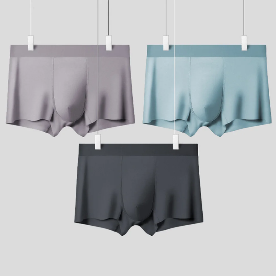 

Underwear Men Underpants Thin Seamless Four Cornered Shorts Men's Sports Daily Breathable Zero Sense Flat Corner Pants 60 Fabric