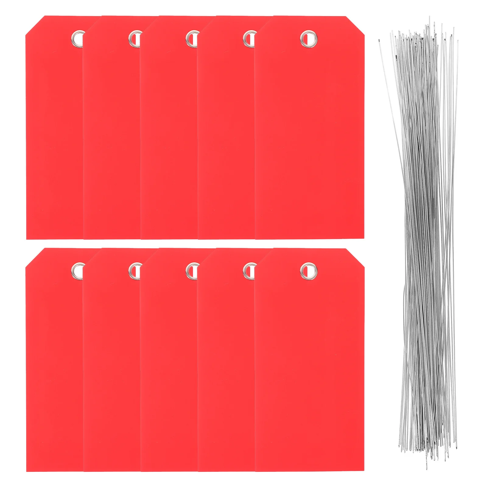 

100Pcs Shipping Tags with Wire Blank PVC Bag Tags for Luggage Identification Travel Essentials Cable Plant Inventory Labels Bulk