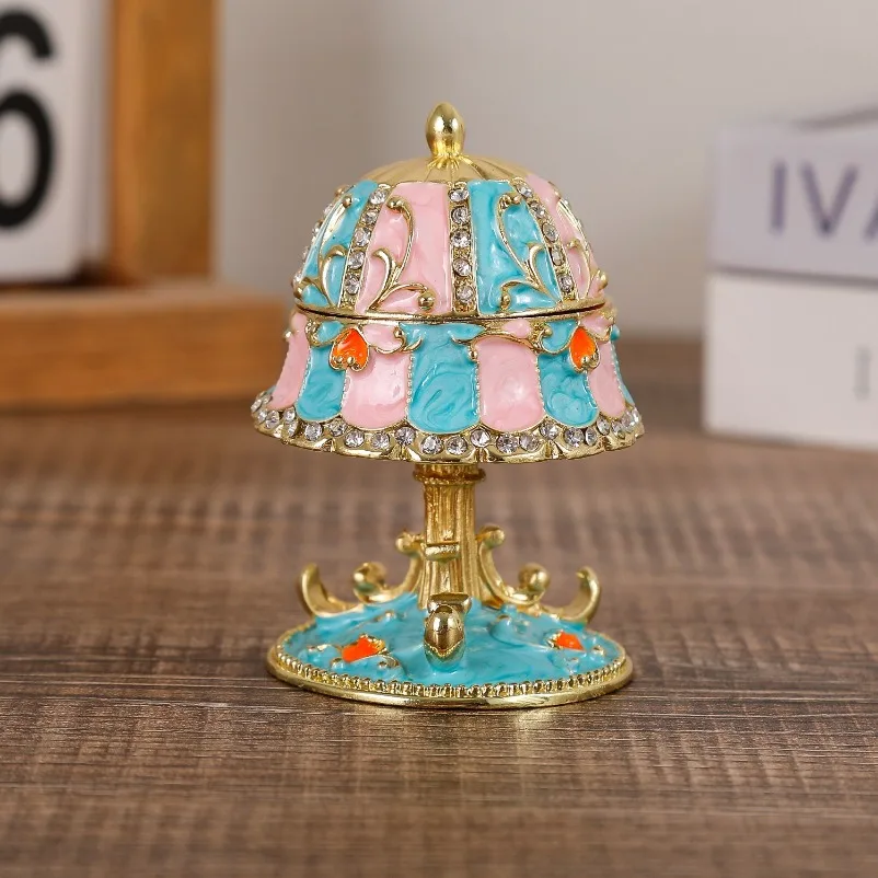 Jewelry Box, Retro Diamond-encrusted Jewelry Storage Ornament, Birthday Gift.