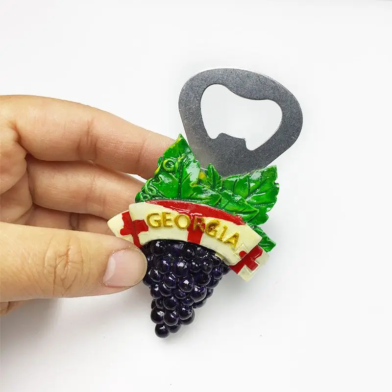

Georgia Grape Bottle Opener Personalized Creative Magnetic Refrigerator Sticker3dThree-dimensional Hand-painted Home Decorations