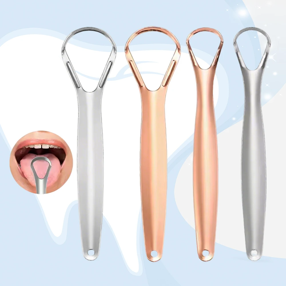 

Reusable Stainless Steel Tongue Scraper for Coated Tongue Cleaning Fresh Breath Oral Hygiene Durable Mouth Care Tool