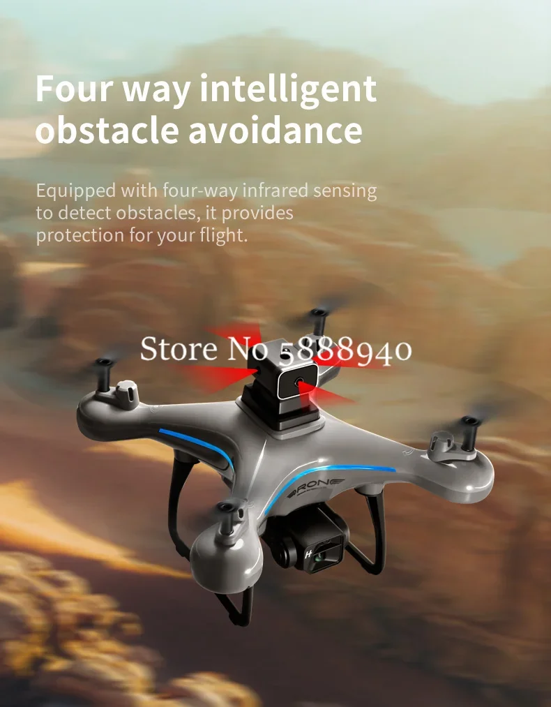 

8K Dual Camera Obstacle Avoidance FPV Remote Control Drone 2.4G Optical Flow Position Hover Gravity Sensor RC Drone RC Toy Gifts