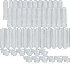 Essential Oil Aromatherapy White Nasal Inhaler Tubes (24 Complete Sticks), Empty Blank Nasal Inhalers for Essential Oils
