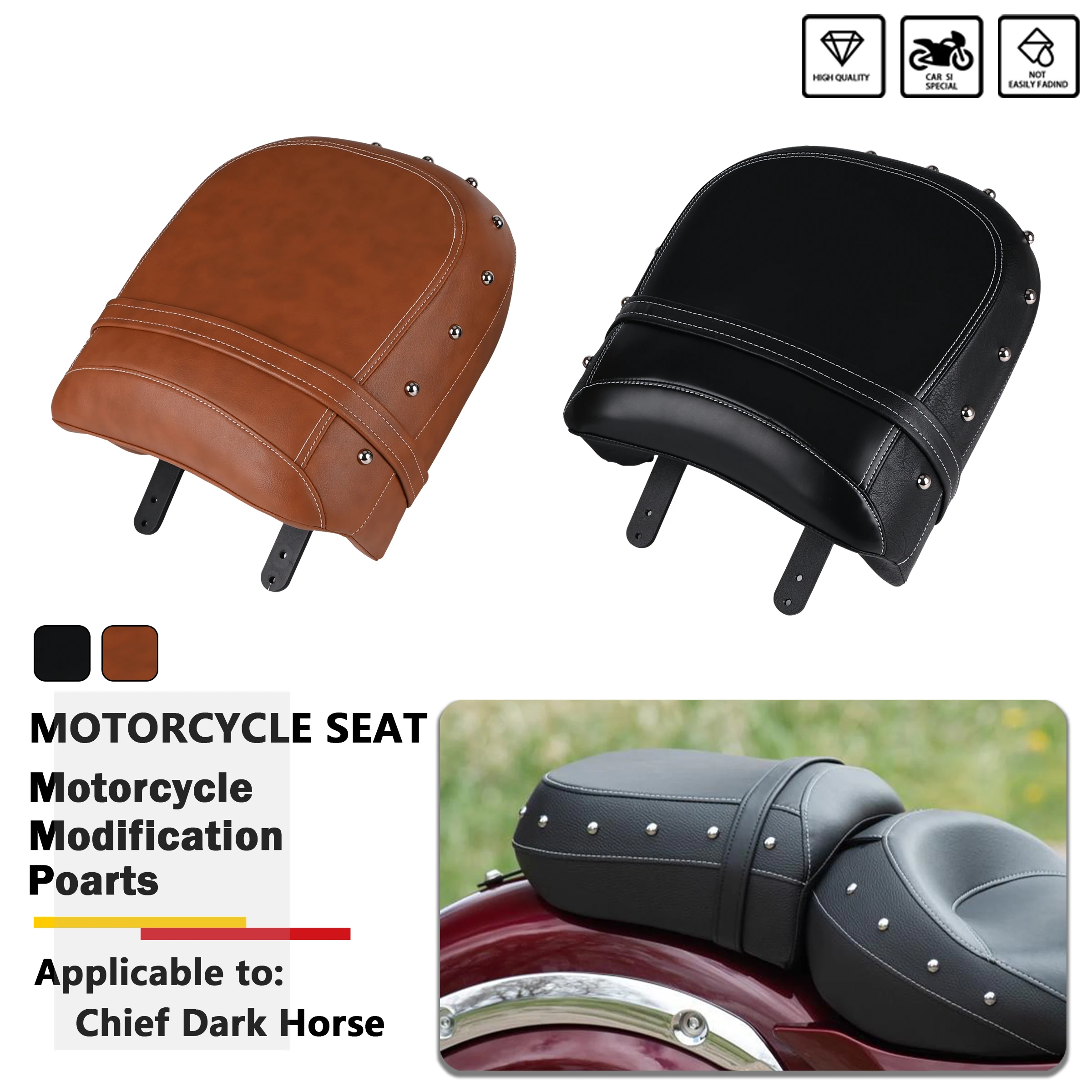 For Indian Chief Vintage Roadmaster Dark Horse Springfield Chieftain Motorcycle Passenger Seat Rear Saddle Pillion Cushion Pad