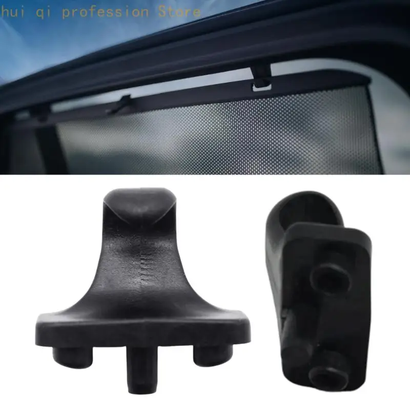 1 Paar Ersatz-Sonnenschutzhaken-Clip für die Hintertür für W205 2015–2021, A2058120014, Sonnenschutzhaken, Kfz-Zubehör, Schwarz – Detail 4