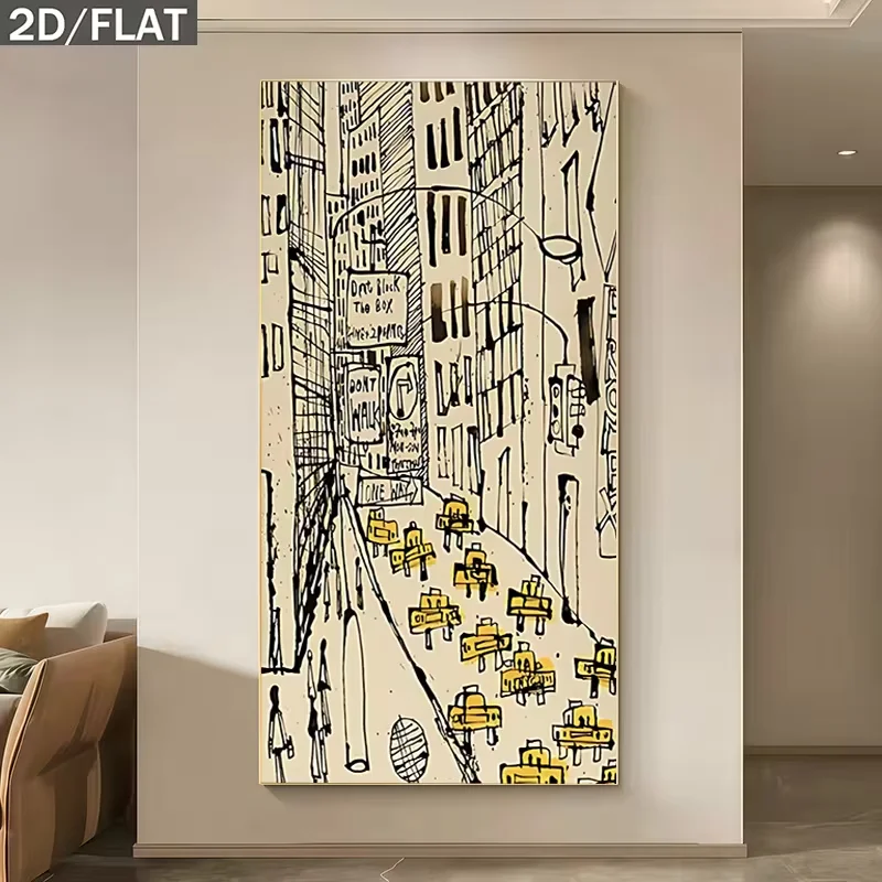 2D Flat, 2D Flat, Set of Three 2D Flat Wall Art Pieces, 3-Pack, No Framed Artwork Measuring 40 64X60 96 Cm, Featuring a Small Tr