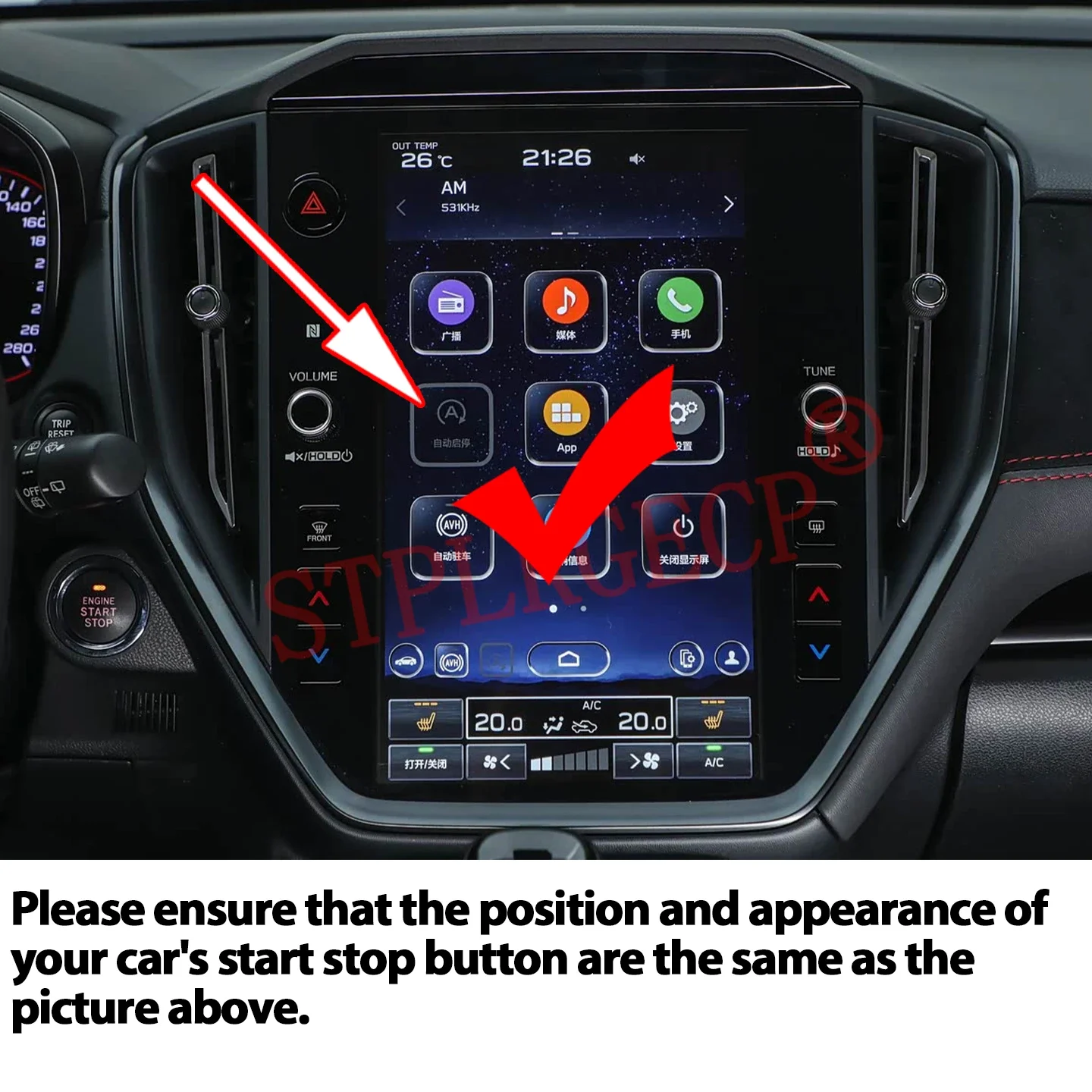 Stop Start Engine System Device OFF Button Control Sensor Plug Cancel Memory Mode Cable for Subaru Levorg VN5 WRX VB 2021-2026