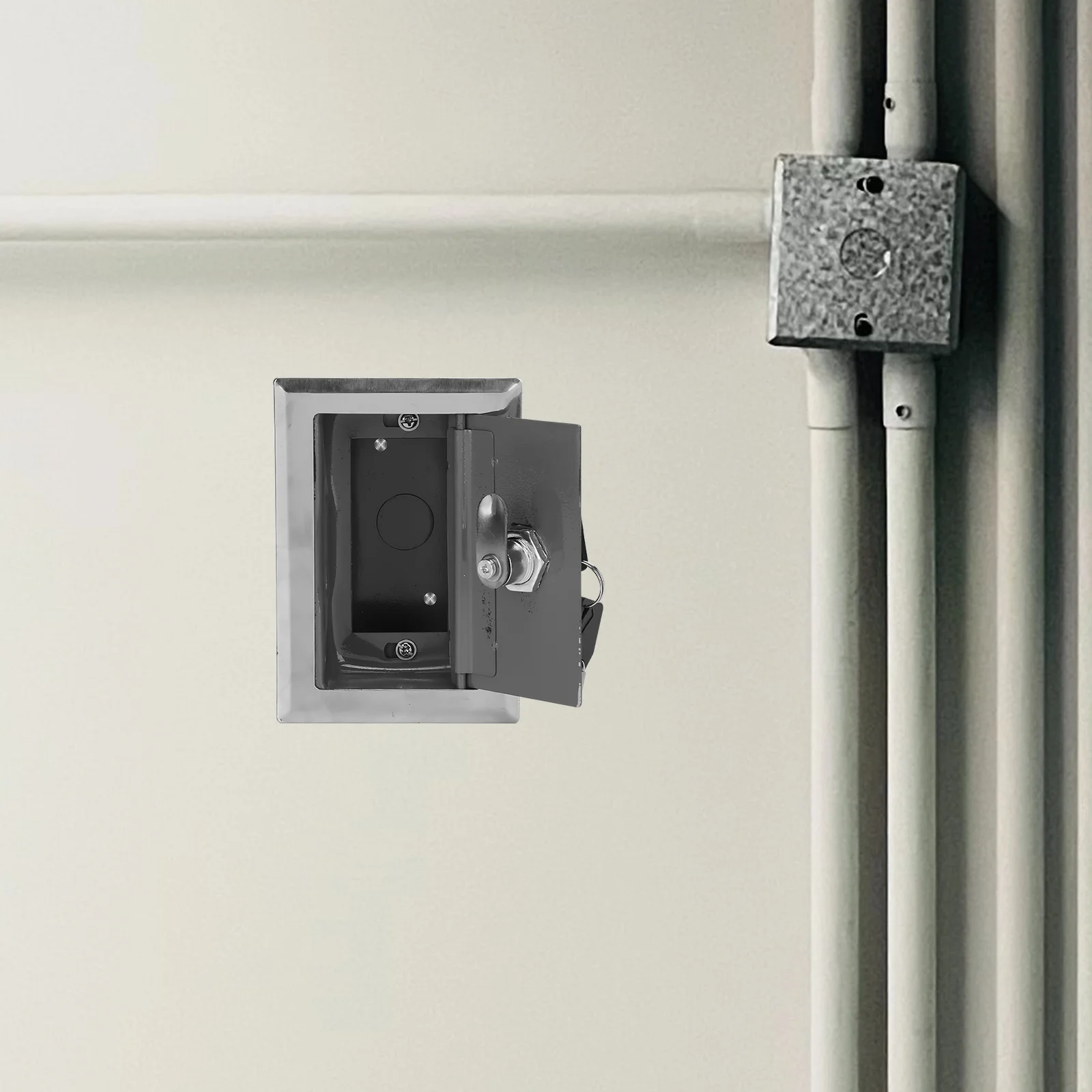 Manual Switch Box Push Button Starter Switch Enclosure Stainless Steel Key for Outdoor Rolling Shutter Control