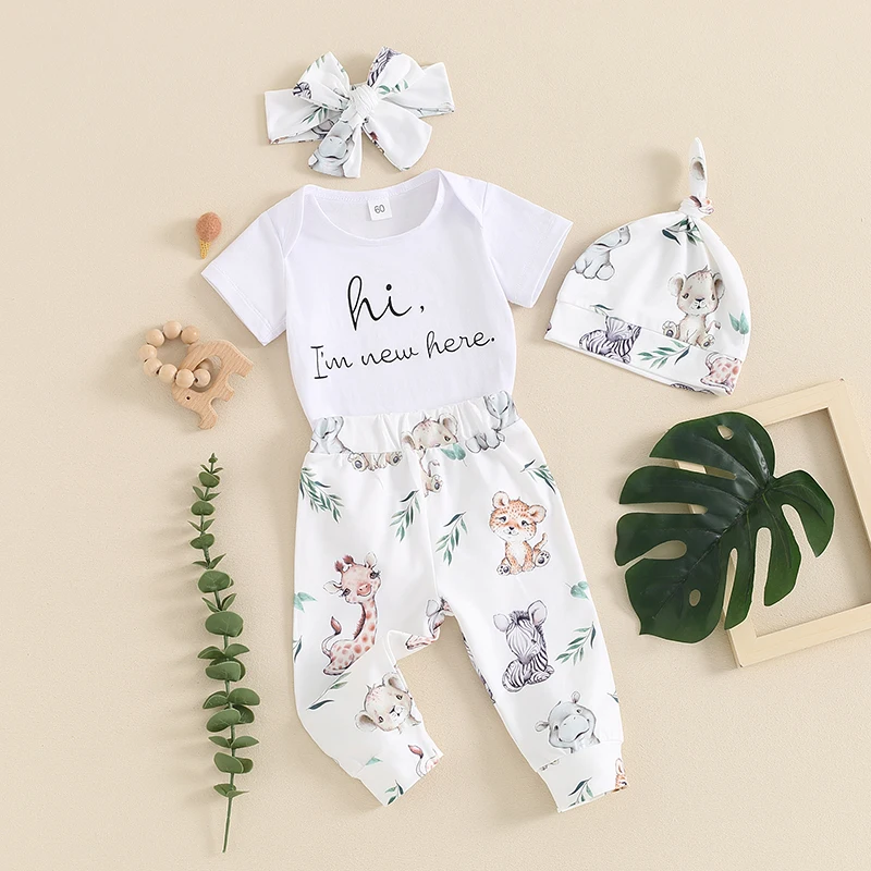 Animal Print Baby Outfit Set 4