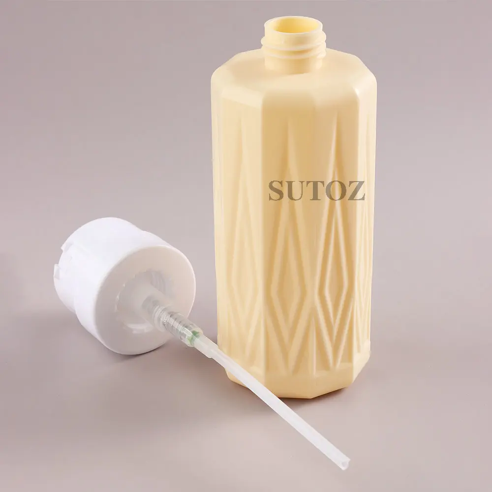 300ML Empty Pump Liquid Dispenser Portable Cleanser Remover Bottle UV Gel Nail Polish Makeup Bottle Nail Manicure Tools LEBA11