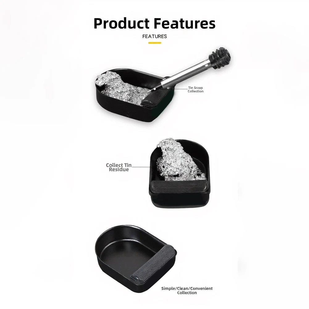 Solder Dross Box Designed for Soldering Iron Tip Maintenance Heat Resistant Fireproof Construction 100mm x 77mm x 30mm