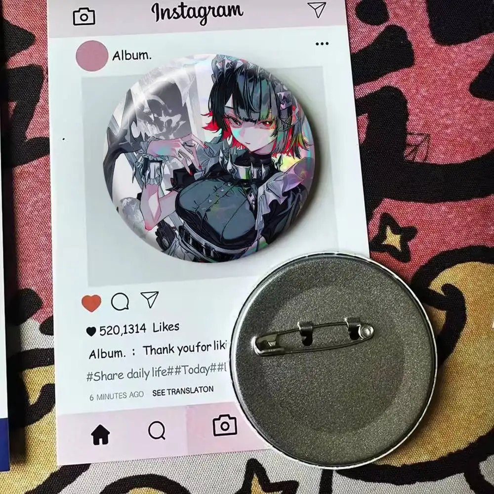 ZZZ Game Character Ellen Joe Laser Badge Creative Pins Brooch for Bag Clothes Hat Decor Gifts Fans Collect