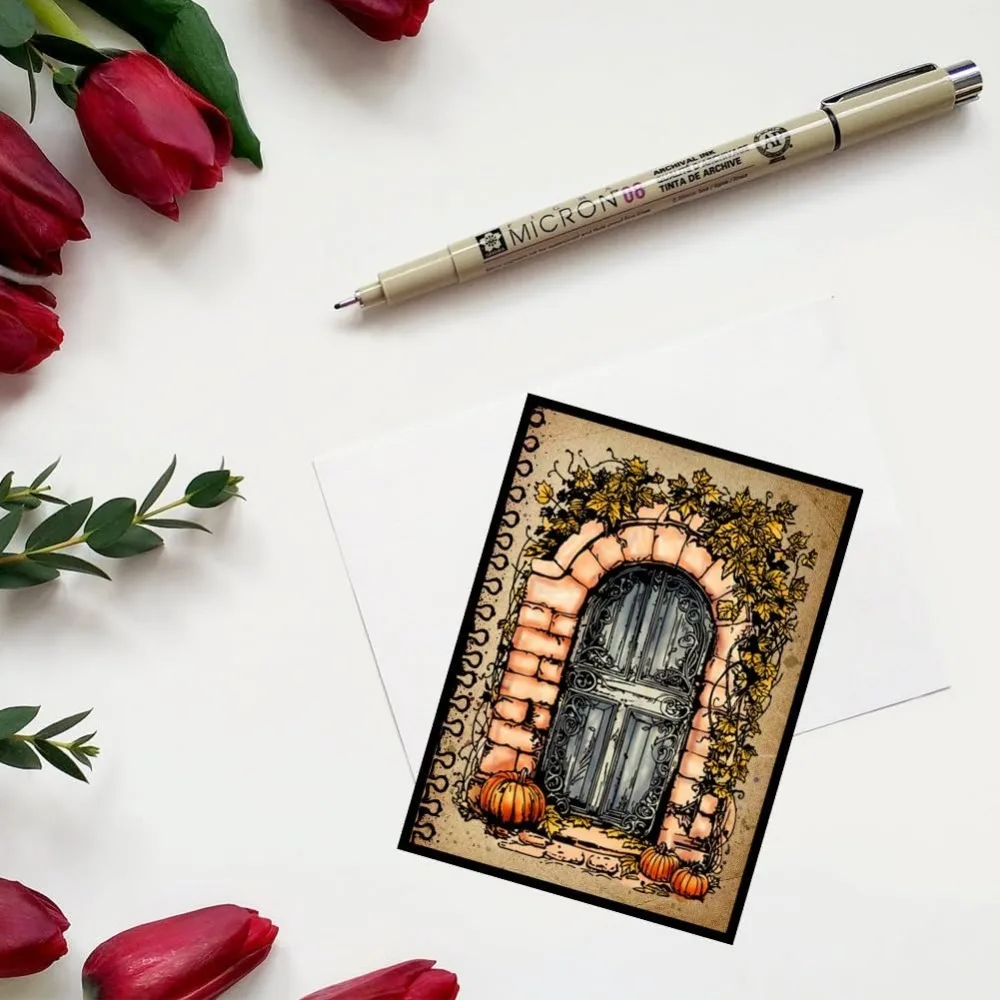 1pc Autumn Gate Silicone Clear Stamps Autumn Pumpkin Stamp for DIY Scrapbooking Photo Album Decorative Cards Making Stamps