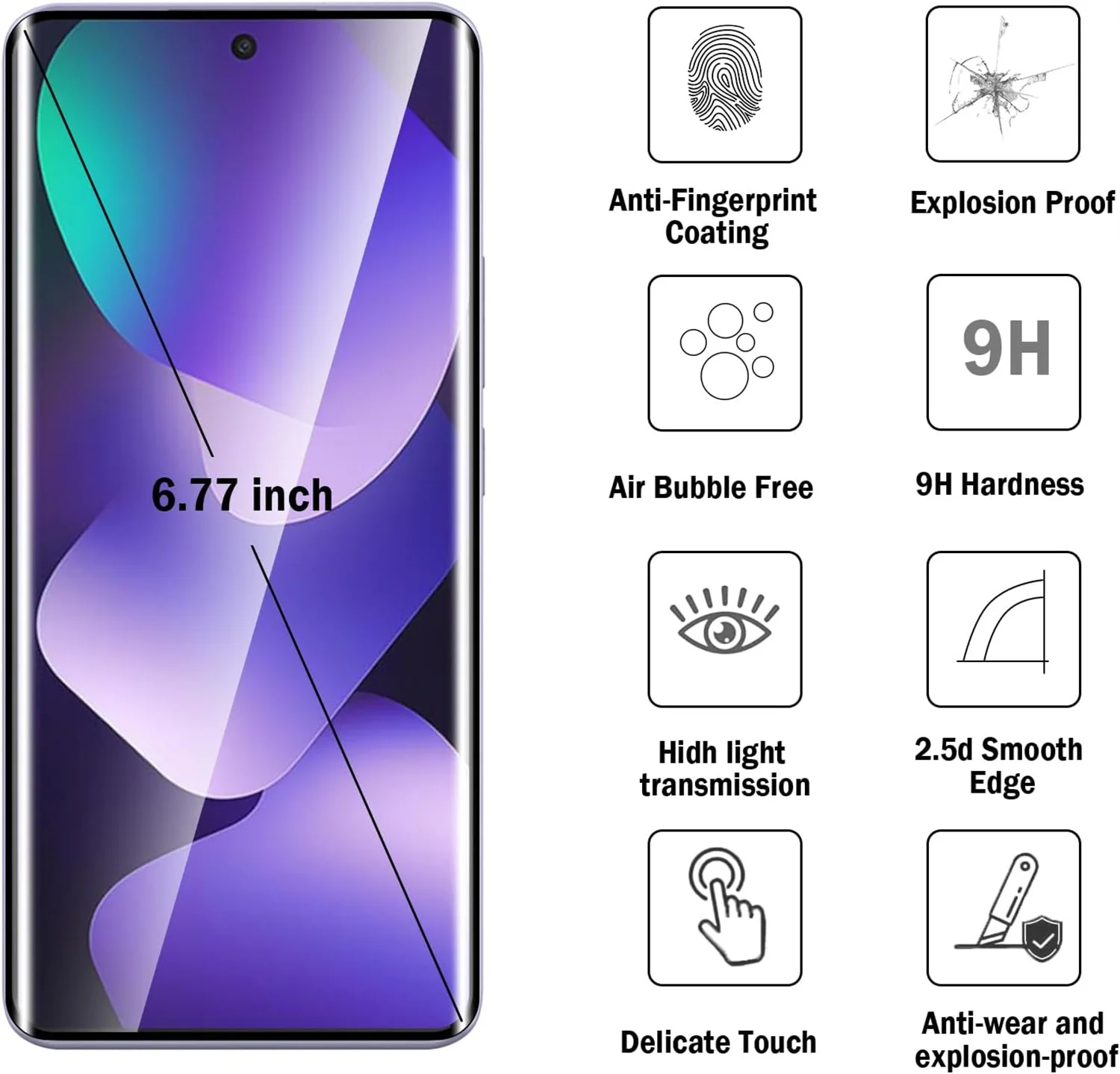 Screen Protector For Xiaomi Redmi Note 15 4G/5G Tempered Glass Transparent Clear Anti Scratch