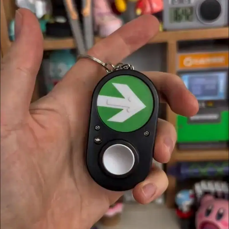 Traffic Light Button Keychain With Sound And Light Simulation Pedestrian Crossing Pendant Creative Bag Charm For Party Gifts
