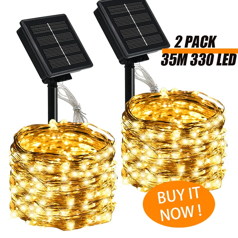 330/300/200/100/50LED Solar LED Light Outdoor Lamp Garden Fairy Light String Waterproof Christmas Garland Yard Decoration