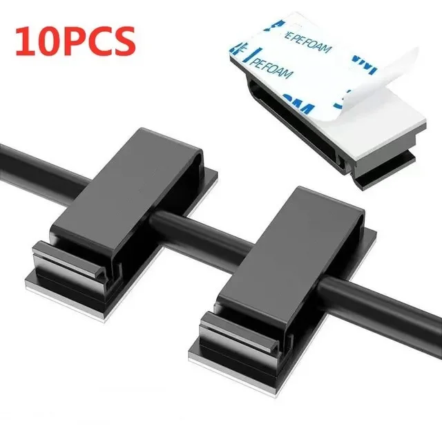 Zelfklevende draadorganizer Kabelhouder Snoerbeheer Harnas Klemclip voor thuis PC Voeding USB-kabel Bedrading Desktop Cord Manager