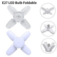 Foldable E27 LED Light Bulb AC 85-265V 220V Fan Shape LED Bulb Ceiling Light Lampada for Home Living Room Warehouse Garage