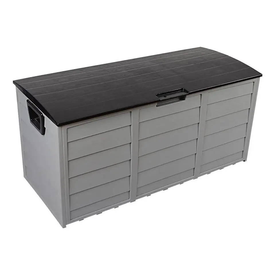 Imagem -03 - All Weather uv Pool Deck Box Armazenamento Shed Bin Quintal Pátio Exterior com Roda