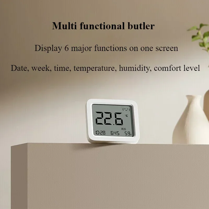 XIAOMI Mijia Smart Temperature Humidity Sensor 3 LCD Display Thermometer Digital Hygrometer Humidity Meter Work With Mijia APP