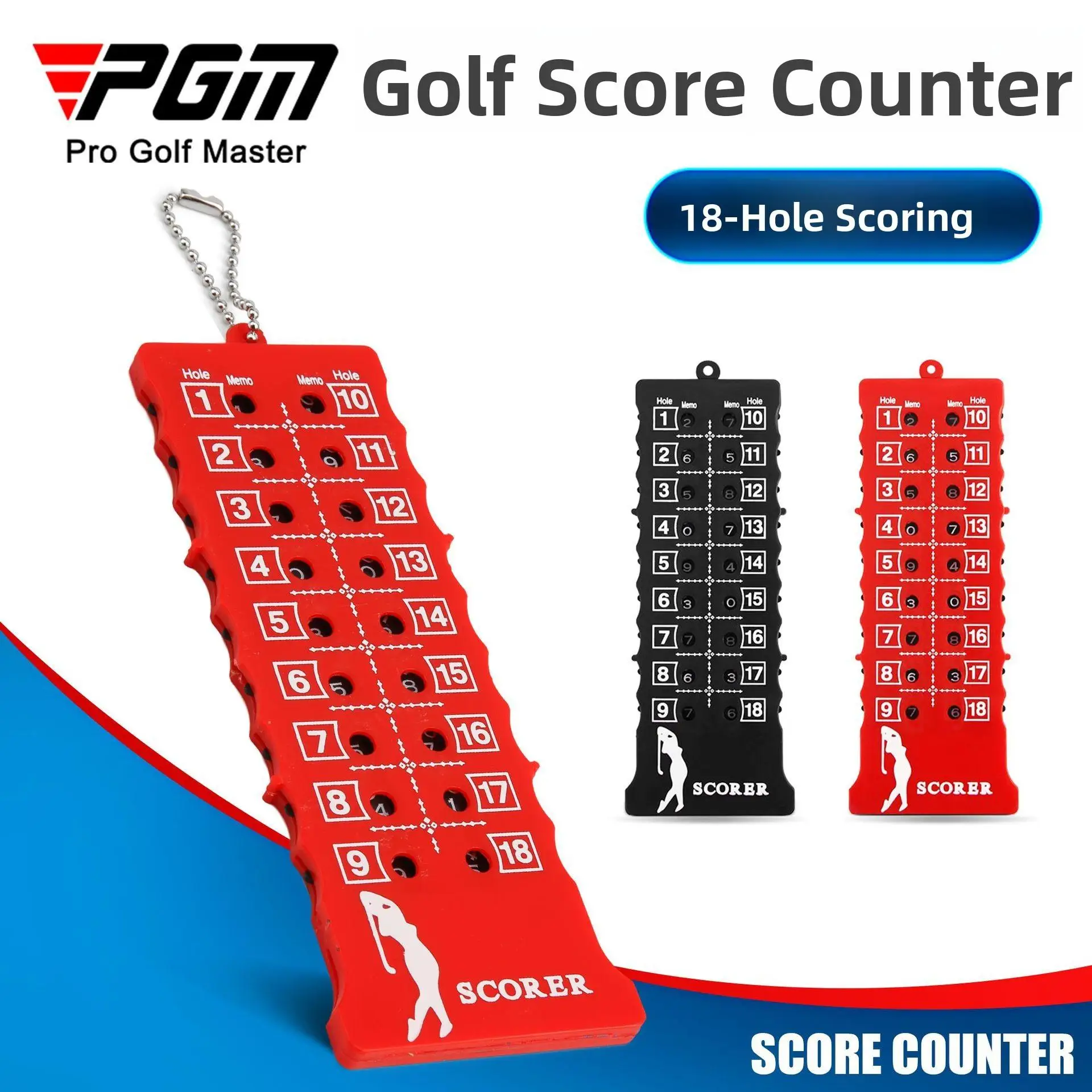 

PGM 18-луночный трекер для гольфа, квадратный пластиковый аксессуар для гольфа для подсчета очков