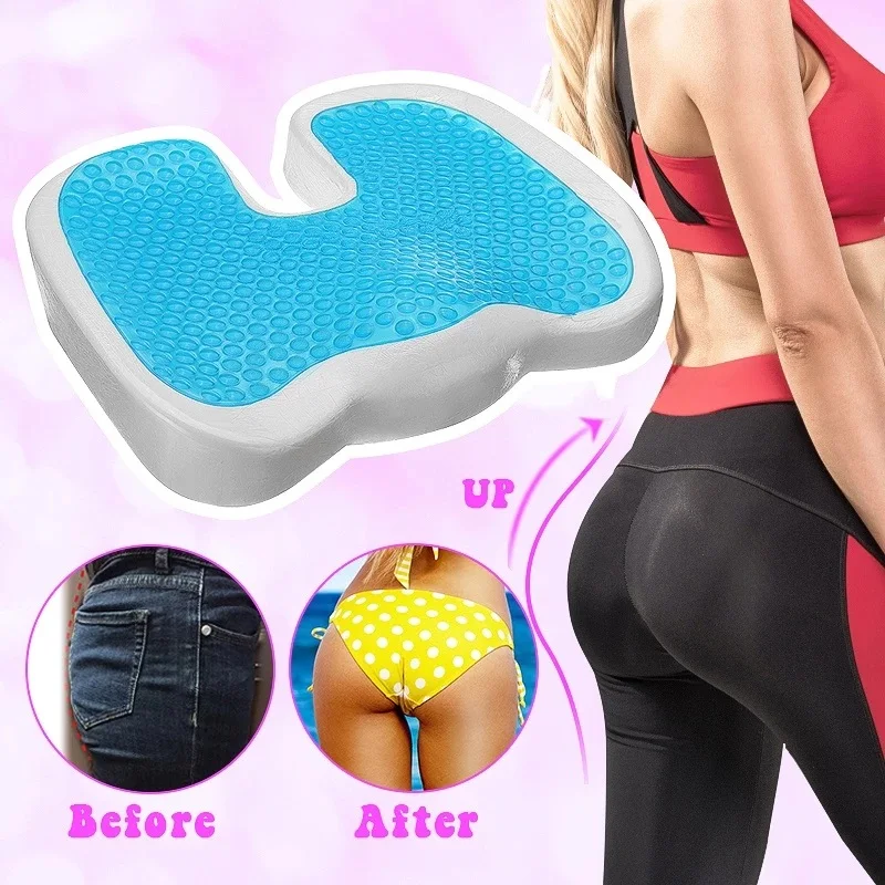 2025 Bureaustoel Bil Zitkussen Stuitbeen Orthopedisch Kussen Voor Zitting Traagschuim Massage Pad Auto Gel U-Vorm Zitkussen