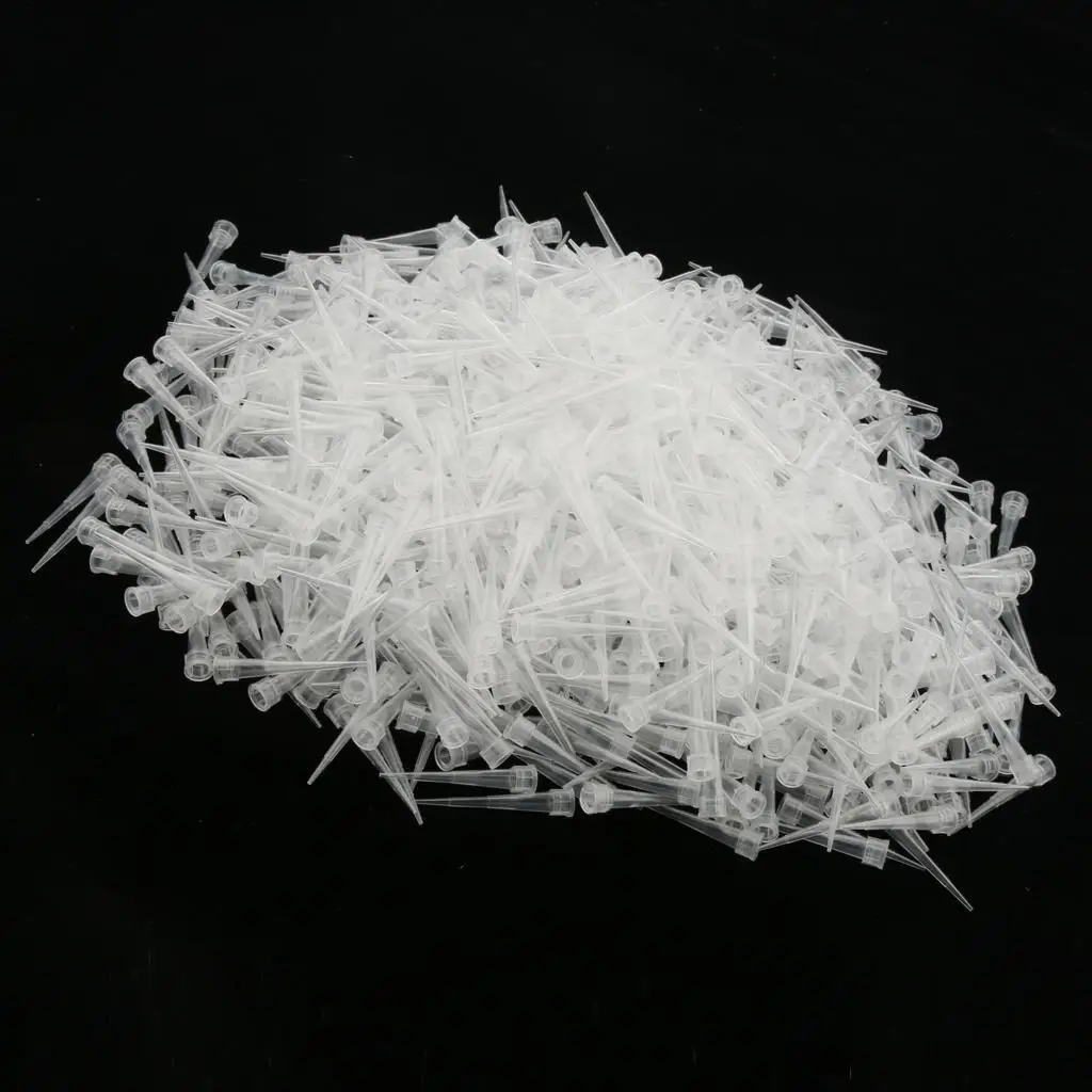 1000 Pieces 10 uL Pipette Tips for Pipettor, universal