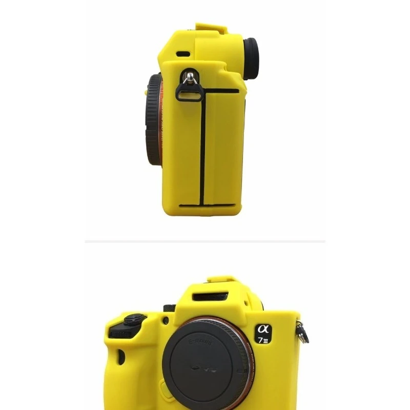 Protective Case For Sony A73 A7RM3 A7R3 III A73 A7M3 A7III Micro Single Digital Camera Silicone Case, + 1PCS free tempered film