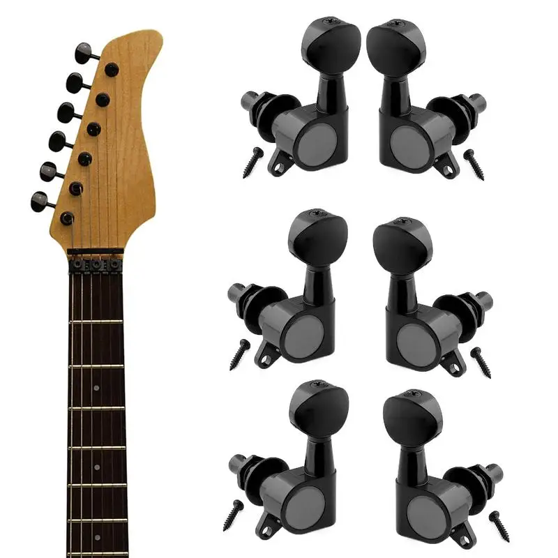 

Electric Guitar Tuning Keys Electric Guitar String Tuning Pins 3 Left 3 Right Guitar Parts Replacement Set Guitar String Tool