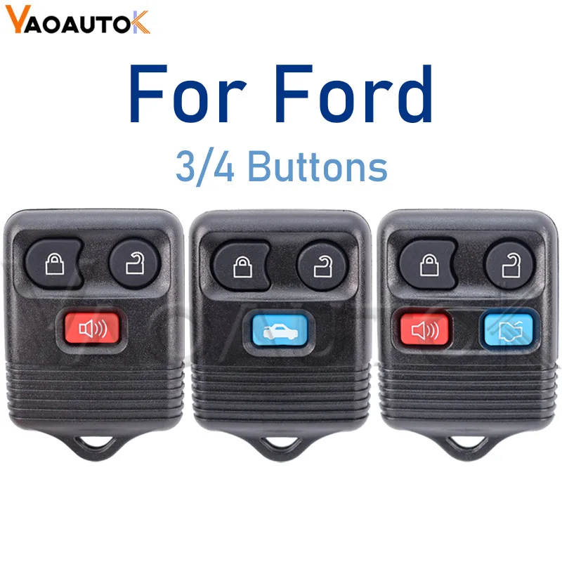 Replacement Keyless Entry For Ford Focus Complete Escape Mustang Explorer Lincoln Remote Control Car Key Case Shell 3/4 Buttons