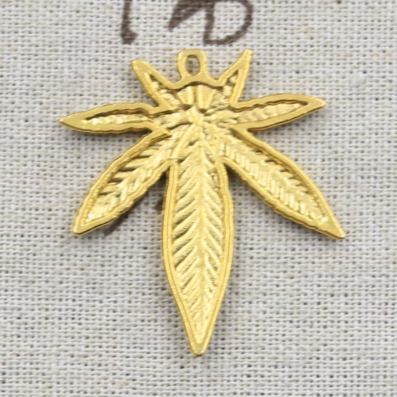 6pcs Charms Maple Leaf 39x34mm Antique Bronze Silver Color Pendants Making DIY Handmade Tibetan Bronze Silver Color Jewelry