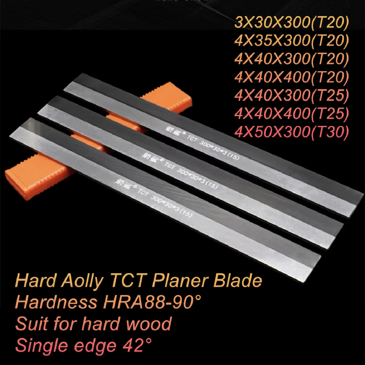 3 Pcs TCT Tungsten Wood Planer Blade Cutting Knife Hard Alloy For Woodworking Machinery