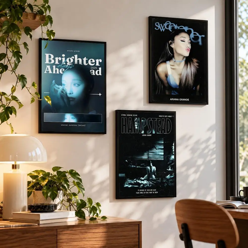 music Ariana Grande Poster Poster HD Self Adhesive Waterproof Wall Art Print Bedroom Living Room Decor Gift