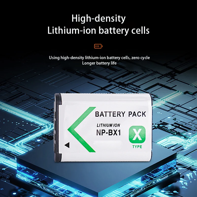 PURFIELD NP-BX1 1600mAh Battery Pack & Charger compatible with Sony DSC RX1 RX100 HX300 HX400 WX350 digital camera devices
