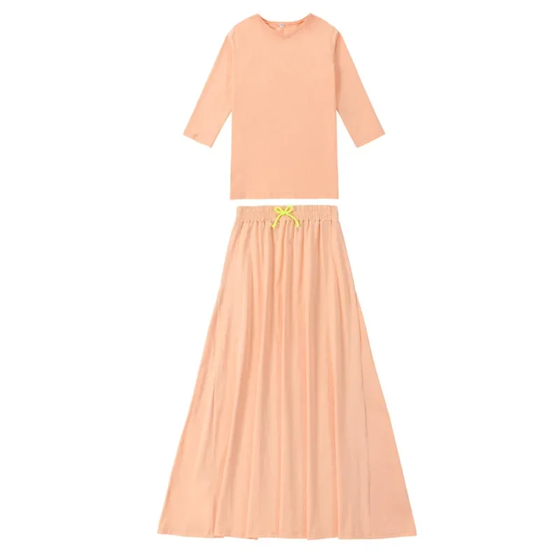 Spring Orange Cotton Solid – Orange Maxi Set