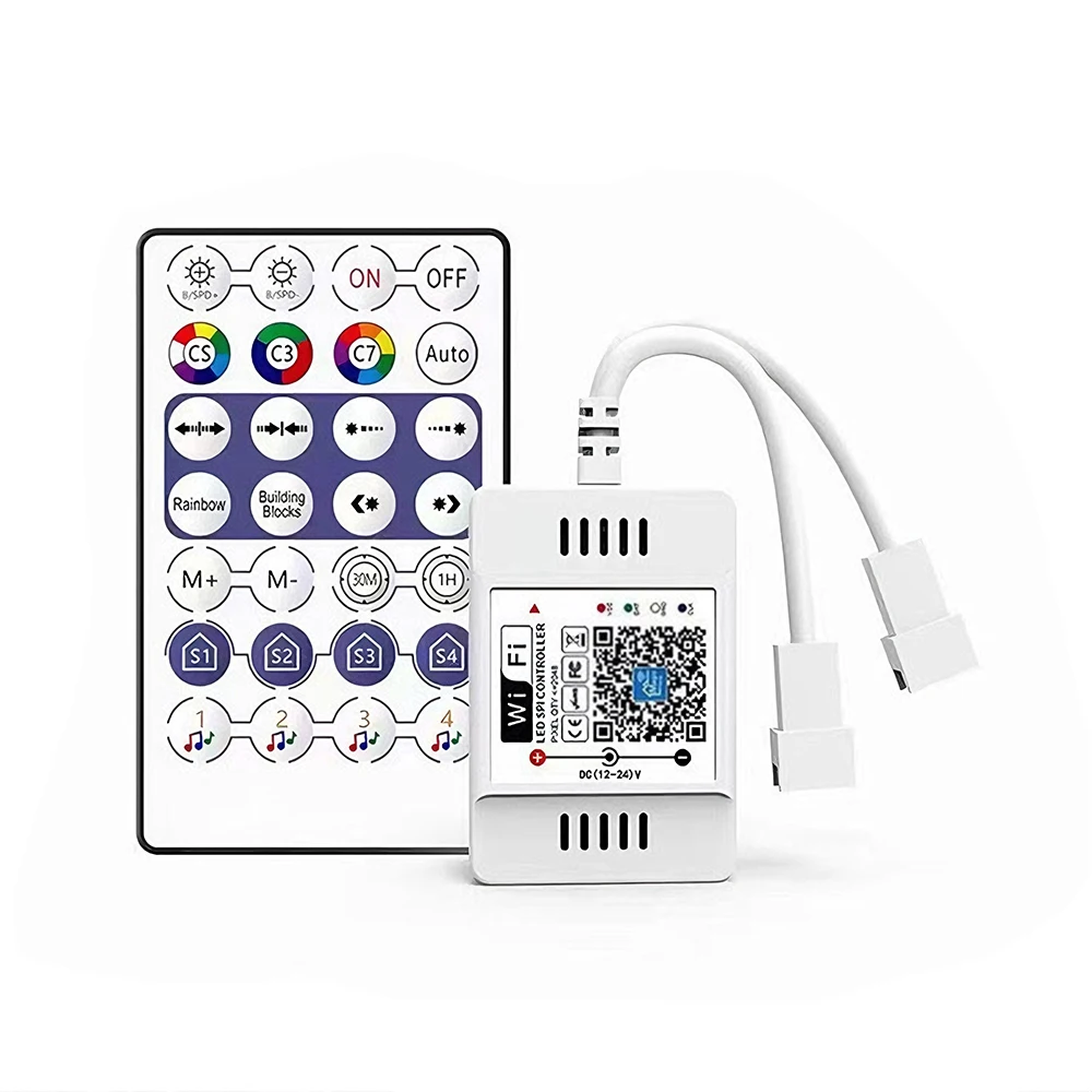 2.4G Wireless WIFI RGB LED Strip Dual-Head Controller Music Flow Effect Smartphones APP Remote Control for Home Decor