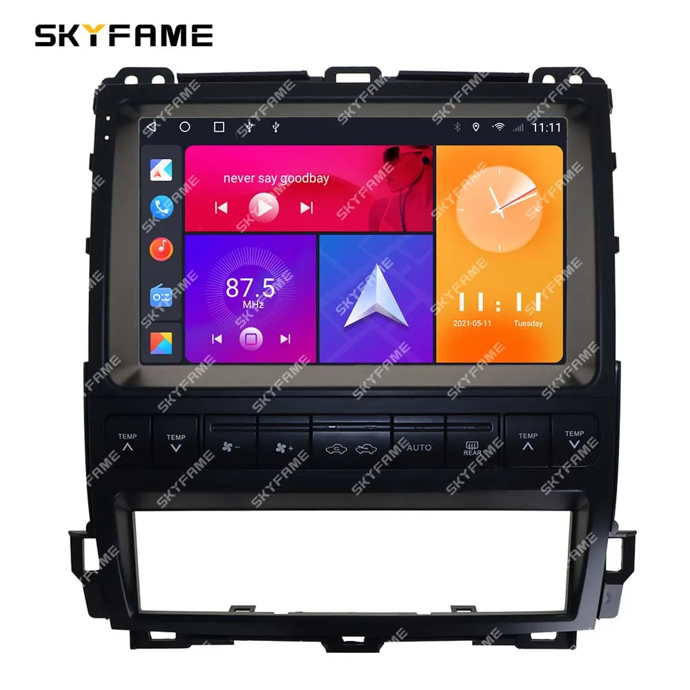 SKYFAME Car Frame Fascia Adapter Android Radio Dash Fitting Panel Kit For Lexus GX470 Toyota Land Cruiser Prado 120 LC120