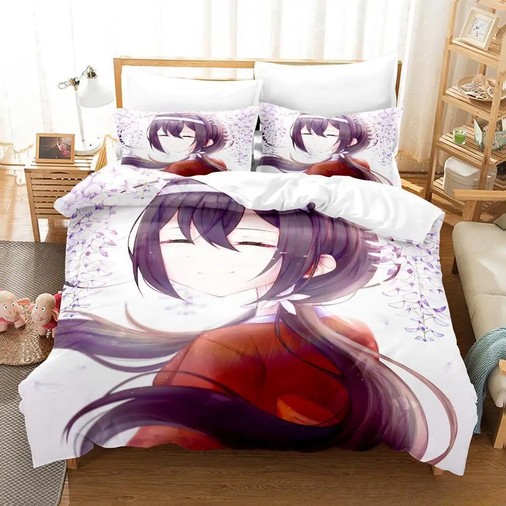 3D Print Anime Kawaii Girl Kyouka 2/3pcs Bedding Set Single Twin Full Queen King Size Bed Set Adult Kid Bedroom Duvet cover Sets