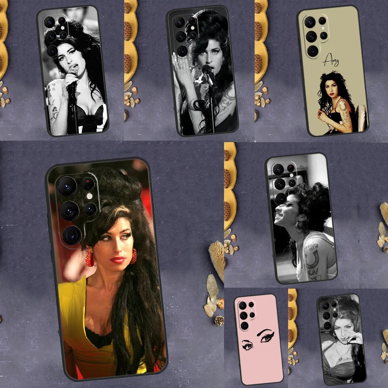 Чехол Amy Winehouse для Samsung Galaxy S23 Ultra S21 S22 Plus S20 FE S8 S9 S10 Note 10 Plus Note 20 Ultra