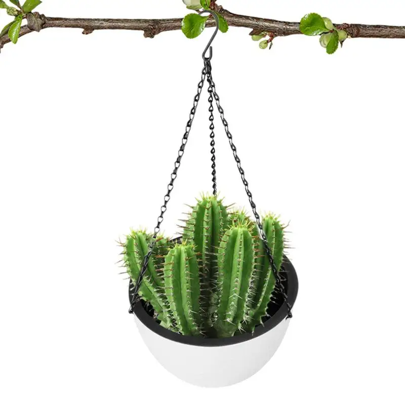 Suspend Basket Flowerpot Modern Planter Hanger For Balcony Room Wall Yard Lightweight Basket With Hydrometer Garden Supplies