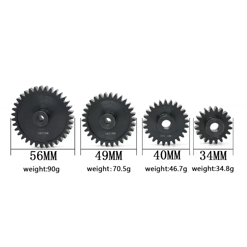 Подходит для Trxs 1/5 X-MAXX XRT 20T+30T и 25T+35T, комплект с большими шестернями и шестернями двигателя.