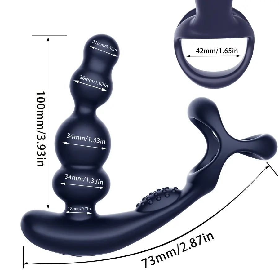 Male Prostate Massager Vibrator 360 Rotate Anal Plugs Masturbator Dual Motor Cock Ring Penis Stimulator Remote Control Sex Toys