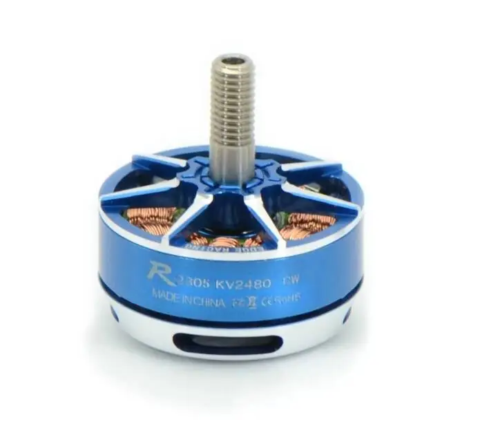 SunnySky R2305 2480Kv محرك بدون فرشاة 7075-T10 مادة الألومنيوم وعمود سبائك التيتانيوم، محمل EZO، لطائرة RC بدون طيار