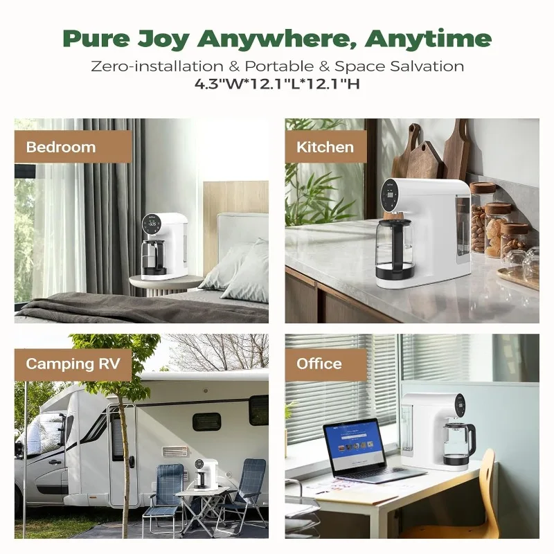 Настольный портативный очиститель воды RO с 5-ступенчатой фильтрацией, чистота установки дренажа, TDS-монитор, более быстрый поток доставки