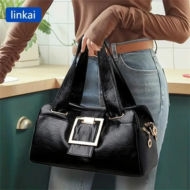 Handbag Crossbody Bag Retro Style Ladies Shoulder Bag Creative Buckle Soft Messenger Tote Bag Shoulder Crossbody Bags