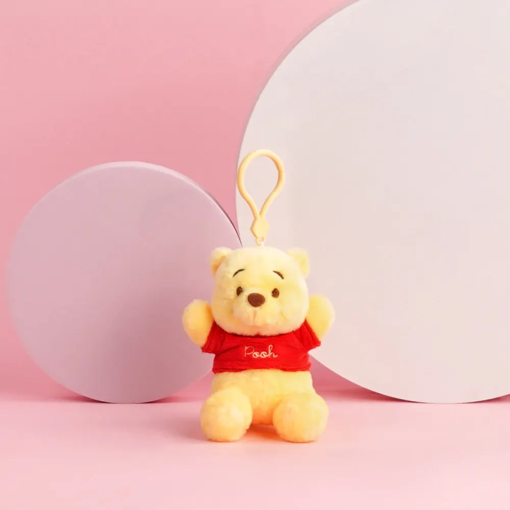 Potdemiel Authentic Disney Winnie the Pooh Cloud Plush Keychain Soft Stuffed Bag Pendant Mini Collectible Ornament Gift