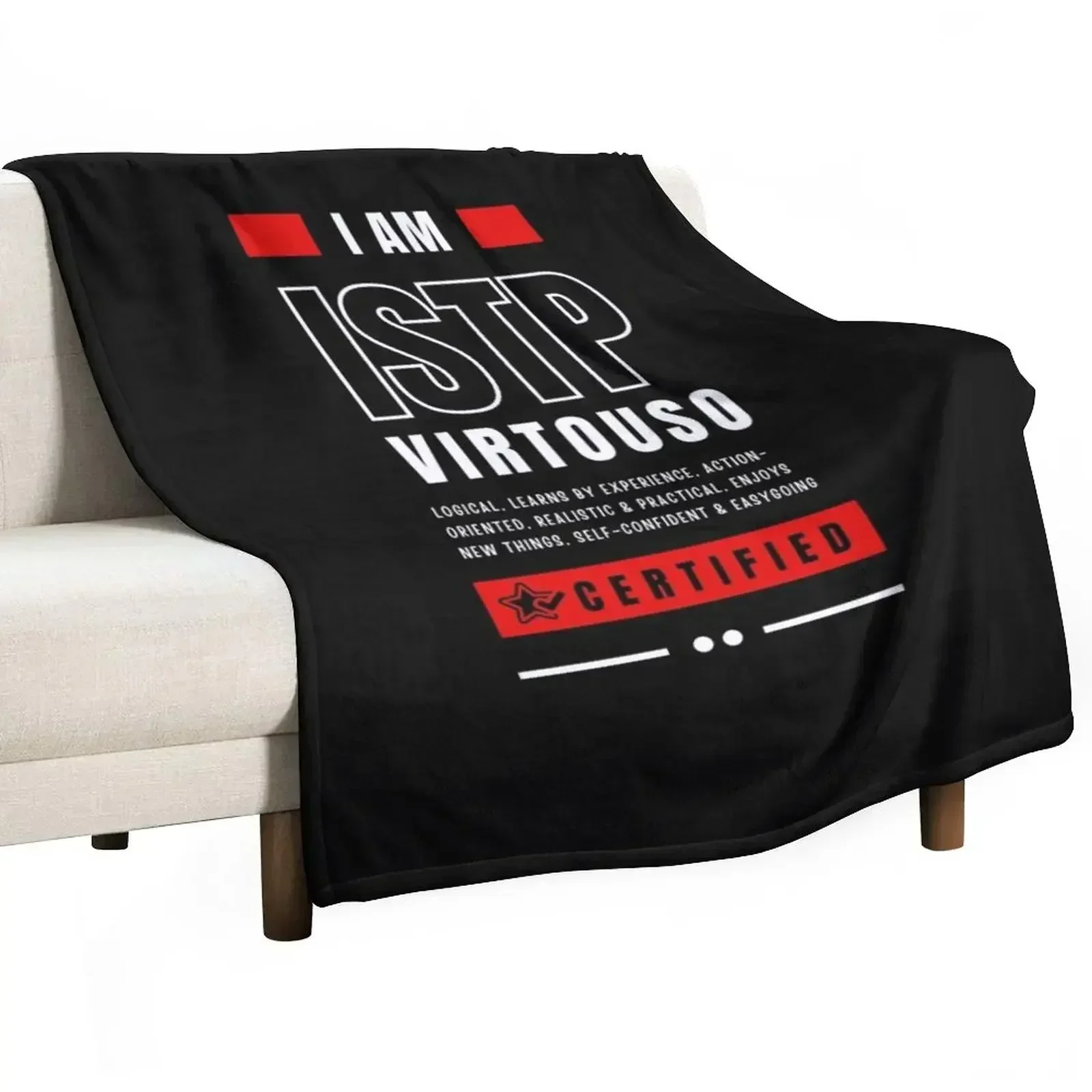 ISTP - Virtuoso t-shirt essential for Introvert person Throw Blanket Decorative Throw Soft Plaid Large Blankets